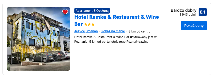 Hotel Ramka w Poznaniu